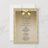 Glamoureus Goud & Stijlvol Gem Bruiloft Programma (Voorkant)