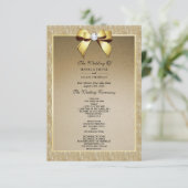 Glamoureus Goud & Stijlvol Gem Bruiloft Programma (Staand voorkant)