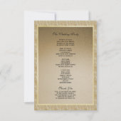 Glamoureus Goud & Stijlvol Gem Bruiloft Programma (Achterkant)