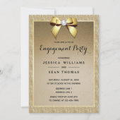 Glamoureus Goud & Stijlvol Gem Verloving Kaart (Voorkant)