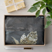 Glamoureus Goud Zwart Bloemen Vogelkooi Masker Tissuepapier (Geschenk)