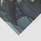 Glamoureus Goud Zwart Bloemen Vogelkooi Masker Tissuepapier (Detail)