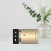 Glamoureus Goud Zwart met Faux Rhinestones Bling Visitekaartje (Staand voorkant)