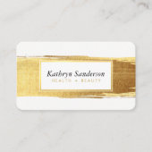 GLAMOUREUS gouden borstel streken luxe wenkbrauwen Visitekaartje (Voorkant)