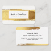 GLAMOUREUS gouden borstel streken luxe wenkbrauwen Visitekaartje (Voorkant / Achterkant)