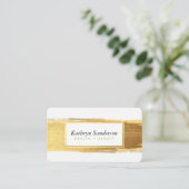 GLAMOUREUS gouden borstel streken luxe wenkbrauwen Visitekaartje (Staand voorkant)