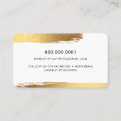 GLAMOUREUS gouden borstel streken luxe wenkbrauwen Visitekaartje (Achterkant)