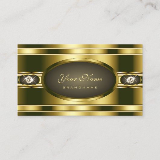 Glamoureus Gouden Effect met Trendy Faux Strass Visitekaartje (Voorkant)