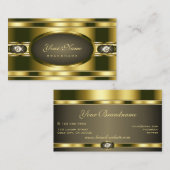 Glamoureus Gouden Effect met Trendy Faux Strass Visitekaartje (Voorkant / Achterkant)