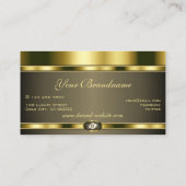 Glamoureus Gouden Effect met Trendy Faux Strass Visitekaartje (Achterkant)