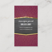 GLAMOUREUS gouden folie art deco zonnestraal maroo Visitekaartje (Achterkant)