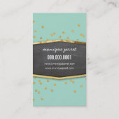 GLAMOUREUS gouden folie glitter confetti mint groe Visitekaartje (Achterkant)