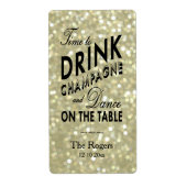 Glamoureus gouden wijnlabel etiket (Voorkant)