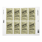 Glamoureus gouden wijnlabel etiket (Full Sheet)
