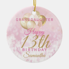 Glamoureus Granddochter 13th Birthday Keramisch Ornament