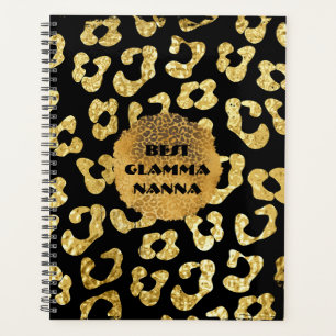 Glamoureus Grandma Gold Black Animal Print Glam-ma Planner