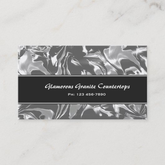 Glamoureus Granite Custom Visitekaartje (Voorkant)