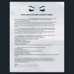 Glamoureus GYELASH EXTENSION CONSENT FORM Flyer<br><div class="desc">Eyelash Extensions Consent-formulieren zijn perfect voor uw Lash Extension-activiteiten. Dit moderne en verfijnde toestemmingsformulier bevat een glamoureuze, minimalistische illustratie van de wimpers van een vrouw, een titel en een blok waar u al uw geïnformeerde toestemming op een luxe waterverf grijze achtergrond kunt invoegen. Hulp nodig? Stuur me een e-mail naar...</div>