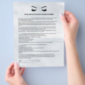 Glamoureus GYELASH EXTENSION CONSENT FORM Flyer (Hand)