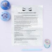 Glamoureus GYELASH EXTENSION CONSENT FORM Flyer (Enkel)