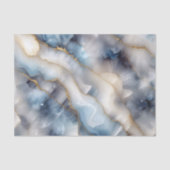 Glamoureus Hemels Blauw Marmer met Gouden Wervelin Tissuepapier (Voorkant)