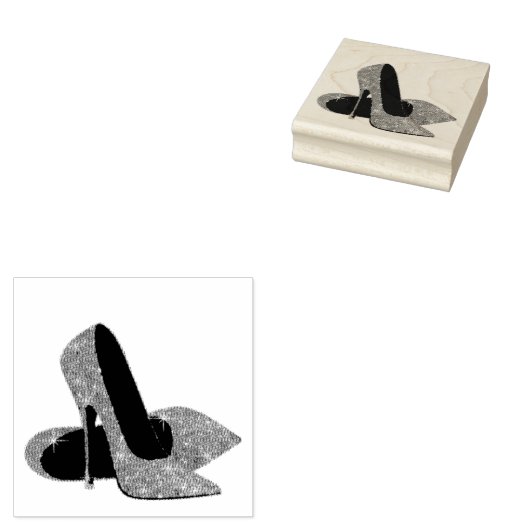 Glamoureus High Heels Rubberstempel (Gestempeld)