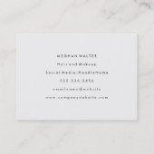 Glamoureus Hot Pink Blue geborsteld monogram Visitekaartje (Achterkant)