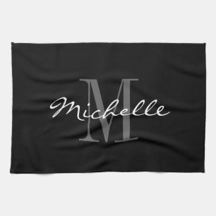 Glamoureus keukenhanddoek voor zwarte en witte mon