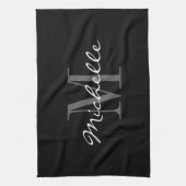 Glamoureus keukenhanddoek voor zwarte en witte mon (Verticaal)