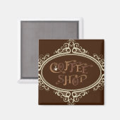 glamoureus koffiehuis magneet (Voorkant / Achterkant)