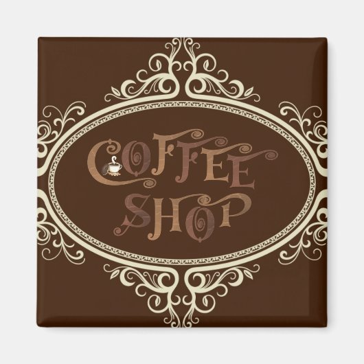 glamoureus koffiehuis magneet (Voorkant)