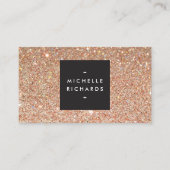Glamoureus koper glitter moderne schoonheid visitekaartje (Voorkant)
