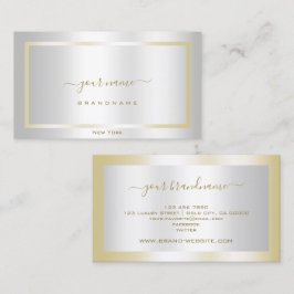 Glamoureus Licht Zilver en Goud Decent Shimmering Visitekaartje