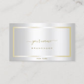 Glamoureus Licht Zilver en Goud Decent Shimmering Visitekaartje (Voorkant)