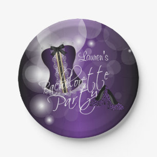 Glamoureus Lingerie Bachelorette Party Paars Papieren Bordje