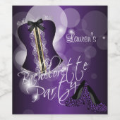 Glamoureus Lingerie Bachelorette Party | PAARS Wijn Etiket (Enkel label)