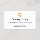Glamoureus Lips | Faux Gold Foil Visitekaartje (Achterkant)