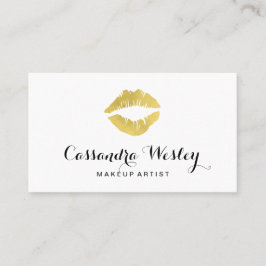 Glamoureus Lips | Faux Gold Foil Visitekaartje
