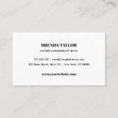 Glamoureus Makeup Artist Eyelash professional Visitekaartje (Achterkant)