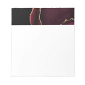 Glamoureus Marble Agate Chic Black Paars Gold Notitieblok (Voorkant)