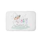 Glamoureus meisje in Bubble Bath Tub Persoonlijk Badmat (Voorkant)