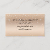 Glamoureus meisje's gezicht gepersonaliseerd visitekaartje (Achterkant)