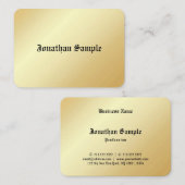Glamoureus met gepersonaliseerde goudlook Sjabloon Visitekaartje (Voorkant / Achterkant)