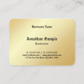 Glamoureus met gepersonaliseerde goudlook Sjabloon Visitekaartje (Achterkant)