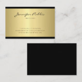 Glamoureus Minimalistisch design Gold Trendy Luxur Visitekaartje (Voorkant / Achterkant)