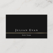 Glamoureus Minimalistisch Elegant Zwart en Goud Visitekaartje (Voorkant)
