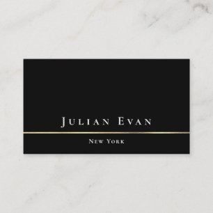 Glamoureus Minimalistisch Elegant Zwart en Goud Visitekaartje