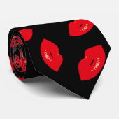 Glamoureus Mode Red Lips Patroon Stropdas (Opgerold)