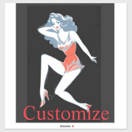 Glamoureus Model Posing Thunder_Cove Sticker (Vel)