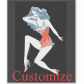Glamoureus Model Posing Thunder_Cove Sticker (Voorkant)